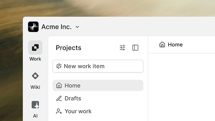 Projects is now Work